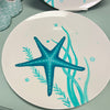 Sea Life Hand Painted Ceramic 10.5" Plates Sunshine & Sweet Peas Coastal Decor