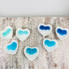 Assorted Resin Poured Heart Ring Dishes