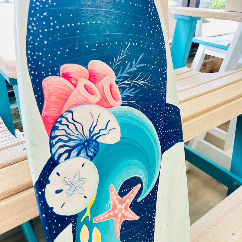 4 Foot Hand Painted Wooden Surfboards
