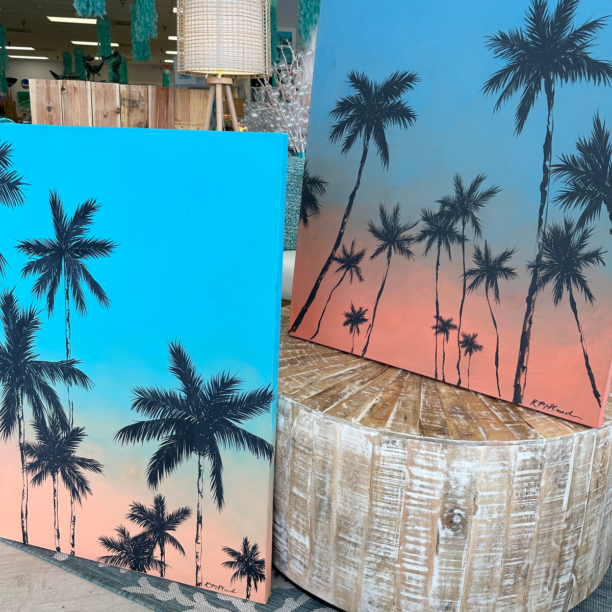 30"x 40" Original Palm Tree Painting