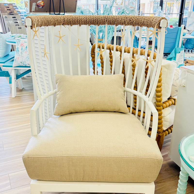 Winston Windsor Chair w/ Nautical Rope & Starfish Accents