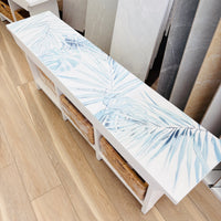 Long Bench w/ 3 Removable Baskets w/ Anastasia Musick Artwork