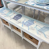 Long Bench w/ 3 Removable Baskets w/ Anastasia Musick Artwork