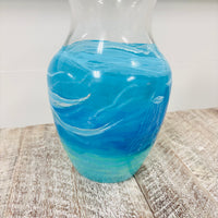 Hand Painted Mermaid Underwater Glass Vase