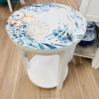 Coastal Accent Table w/ Anastasia Musick Art