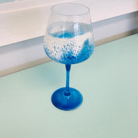 Beach Inspired Resin Stemmed Wine Glass- Wide Cup
