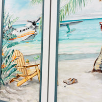 Jimmy Buffett Tribute Framed 3 Panel Print
