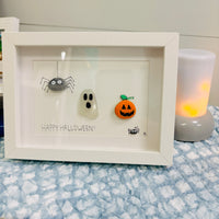 Assorted Halloween Sea Glass, & Pebble Art