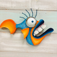 "Nailzenscales" Wooden Funky Fish