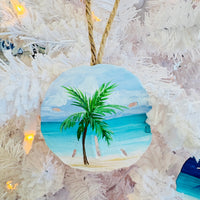 Assorted Hand Painted Dried Sand Dollar Christmas Ornaments