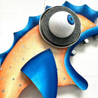 "Jumpy Plyguy" Wooden Funky Fish Sunshine & Sweet Peas Coastal Decor