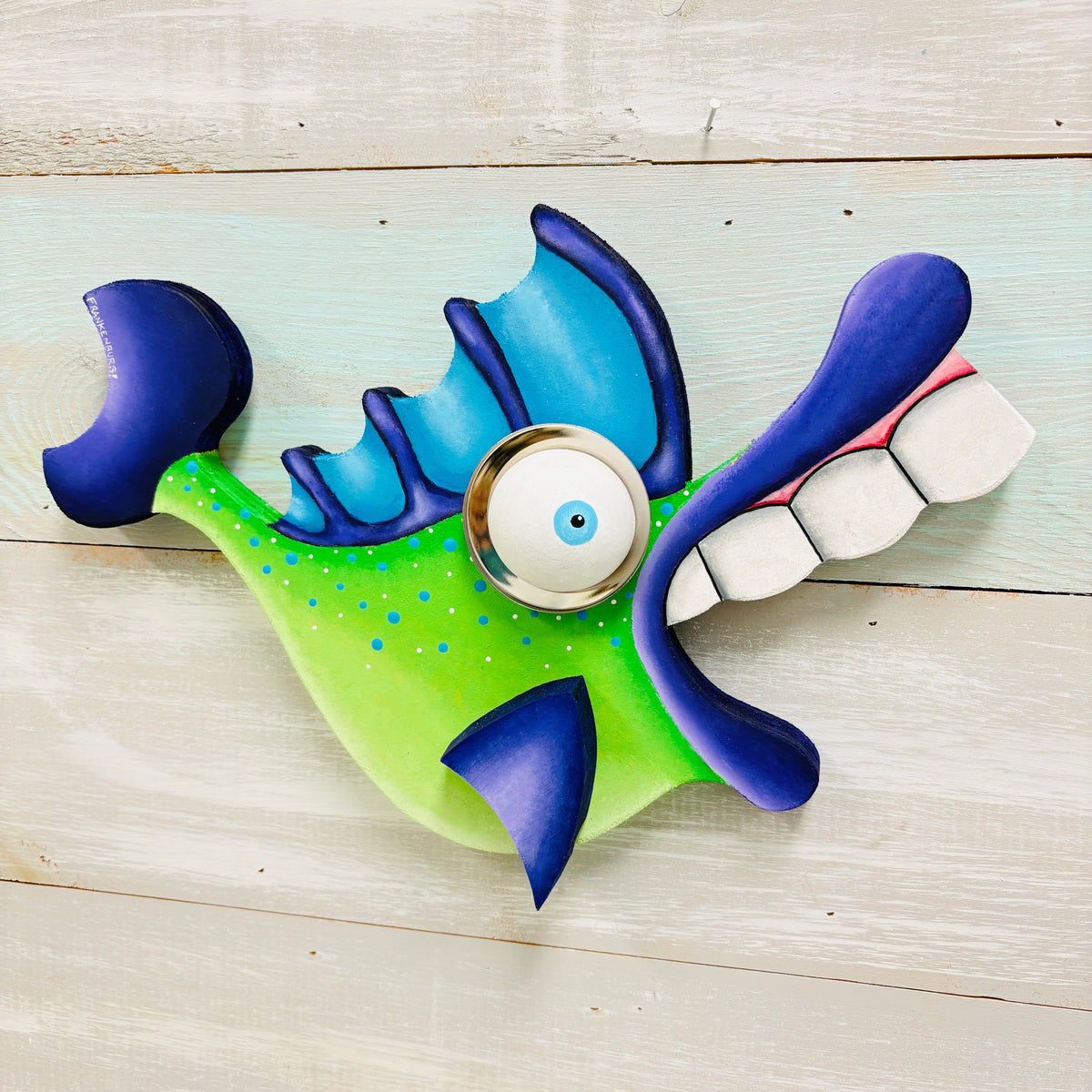 "Billy FancyFin" Wooden Funky Fish