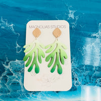 Assorted Polymer Coral Shaped Clay Bail Earrings