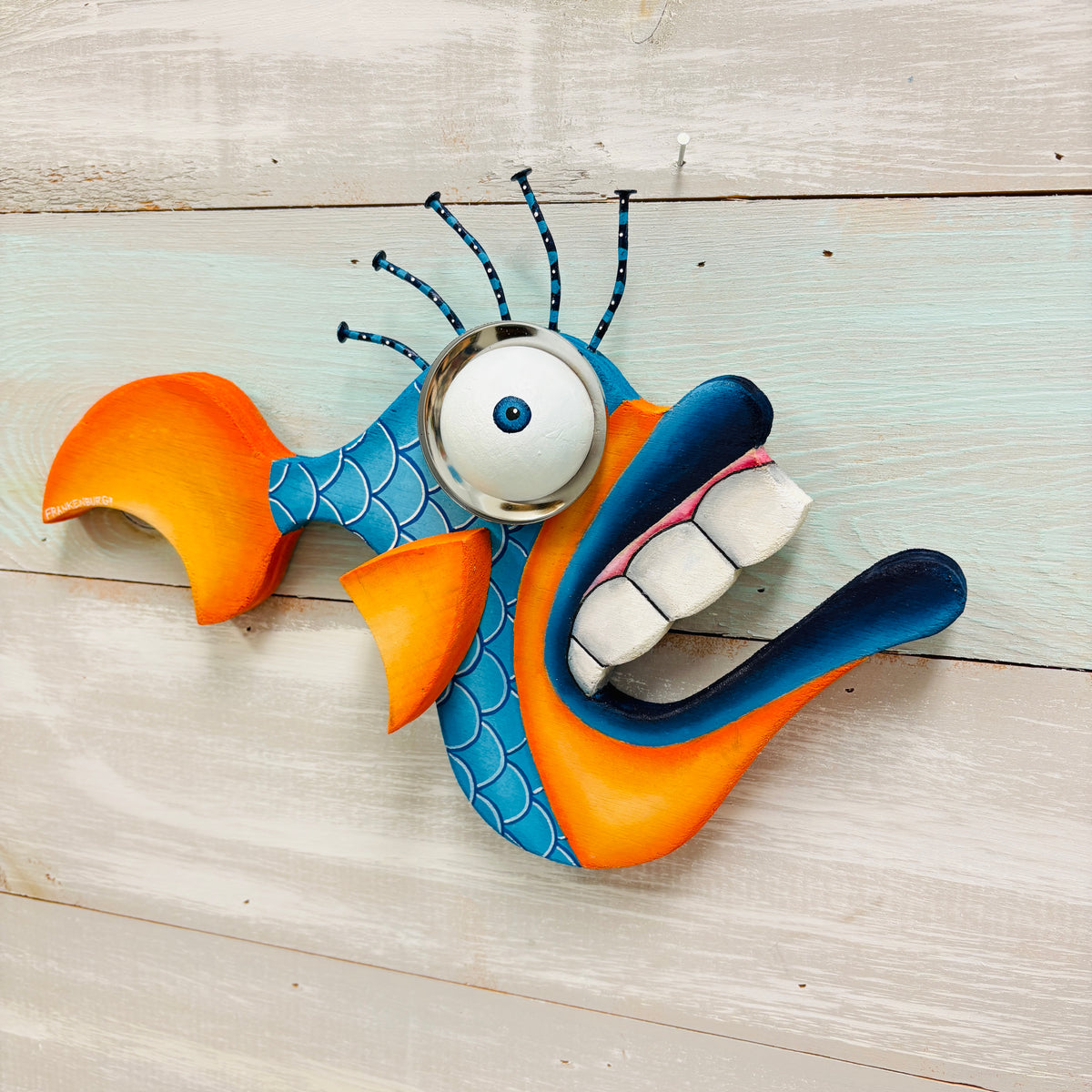 "Nailzenscales" Wooden Funky Fish
