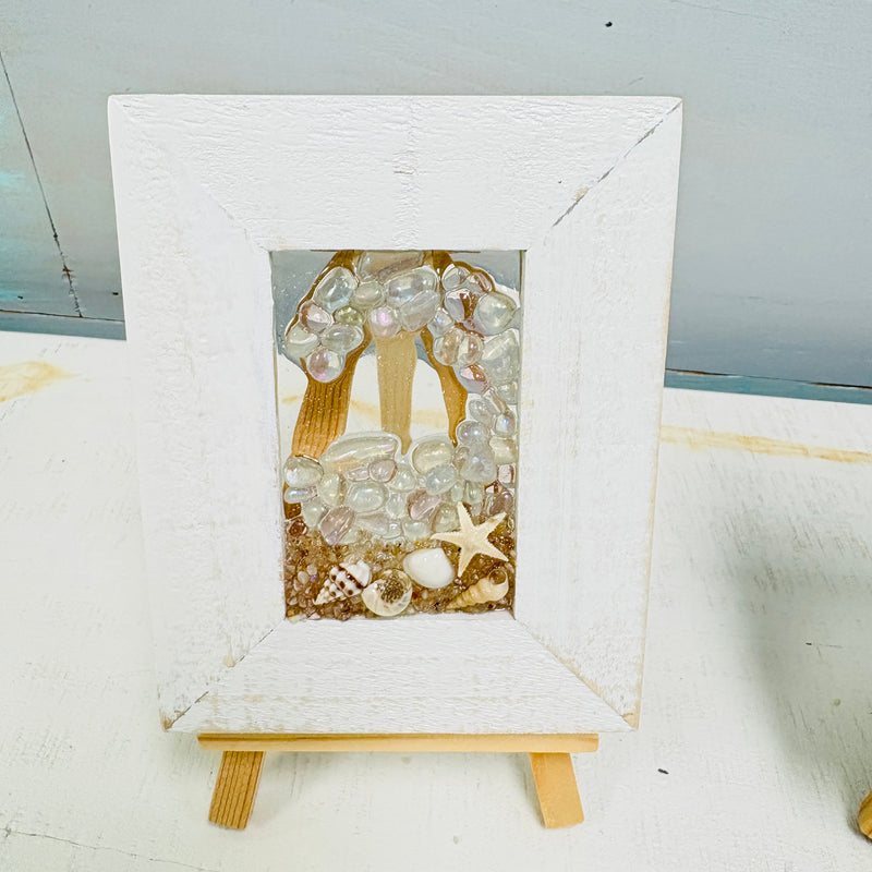 Assorted Mini Framed Resin Art w/ Wooden Easel