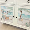 Coastal Cabinet 2 Doors and Drawers w/ Anastasia Musick Artwork