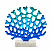 6" Handmade Glass Fan Coral