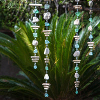 Rocky Stone and Glass Garland w/ Driftwood- Assorted Lengths