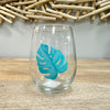 Assorted Ocean Inspired Hand Painted Stemless Wine Glasses