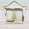 Assorted Holiday Coastal Glass Art w/ Shells, Glass, Resin, Sand- 5"x 7"