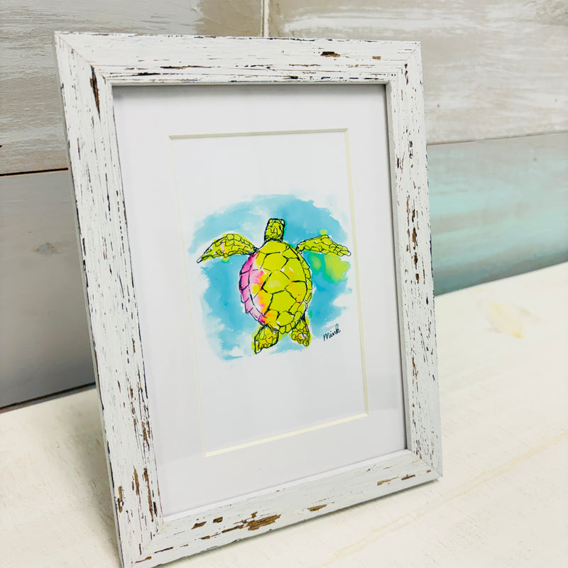 Turtle: Sammy Watercolor Framed Print