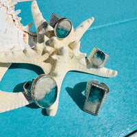 Assorted Artist Made Beach Resin Rings