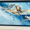 Mermaid w/Sea Turtles Underwater Framed Print