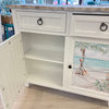 Coastal Cabinet 2 Doors and Drawers w/ Anastasia Musick Artwork