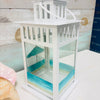 Indoor/Outdoor Hand Painted Metal & Glass Panel Lantern