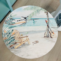 Coastal Accent Table w/ Anastasia Musick Art