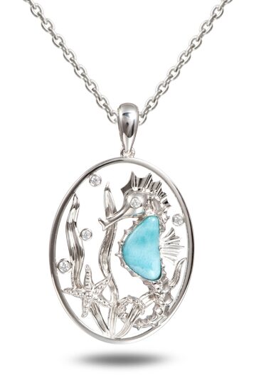 Larimar Seahorse Pendant