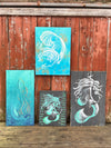 30"x40" Original Mermaid w/ Sea Turtle Painting