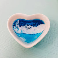 Assorted Resin Poured Heart Ring Dishes