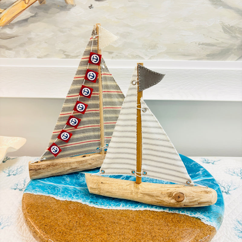 Assorted Driftwood Sailboat