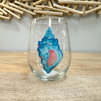 Assorted Ocean Inspired Hand Painted Stemless Wine Glasses