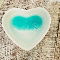 Assorted Resin Poured Heart Ring Dishes
