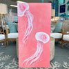 24"x 48" Original Jellyfish Painting Sunshine & Sweet Peas Coastal Decor