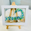 Assorted Mini Framed Resin Art w/ Wooden Easel