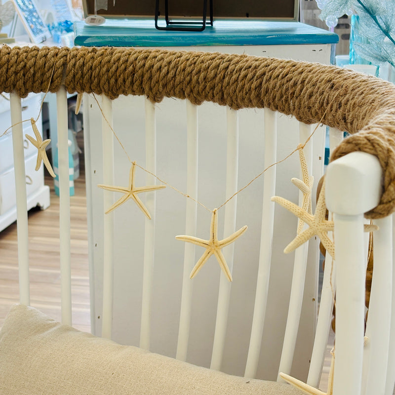 Winston Windsor Chair w/ Nautical Rope & Starfish Accents