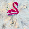 Assorted Flamingo Resin Christmas Ornaments