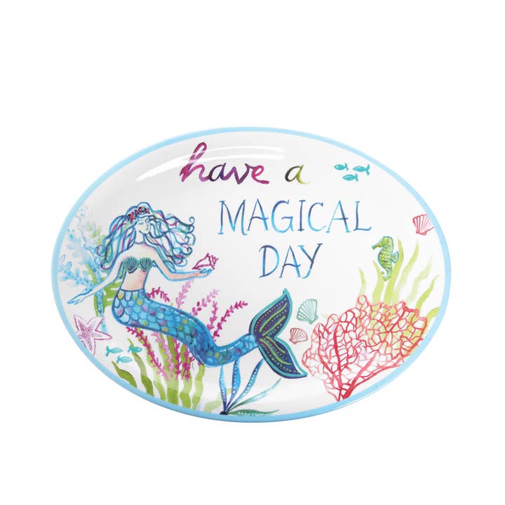 Mermaid Garden Dishware Sunshine & Sweet Peas Coastal Decor