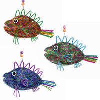 Assorted Beaded Speckle Fish Ornaments Sunshine & Sweet Peas Coastal Decor