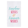 Sunshine Flour Sack Embroidered Kitchen Towels Sunshine & Sweet Peas Coastal Decor