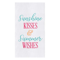 Sunshine Flour Sack Embroidered Kitchen Towels Sunshine & Sweet Peas Coastal Decor