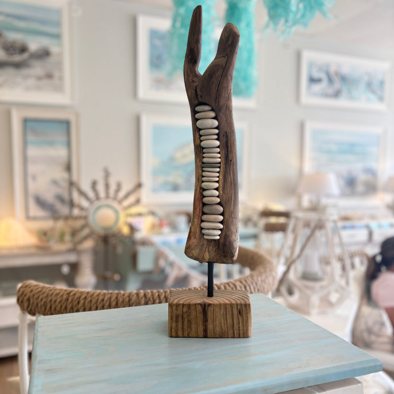 Assorted Driftwood and Pebble Sculptures