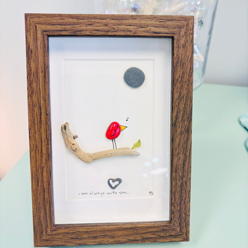Assorted Inspiring Bird Pebble & Driftwood Art