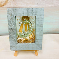 Assorted Mini Framed Resin Art w/ Wooden Easel