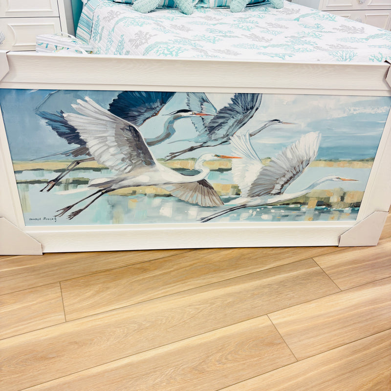 Coastal Birds In Flight Framed Print