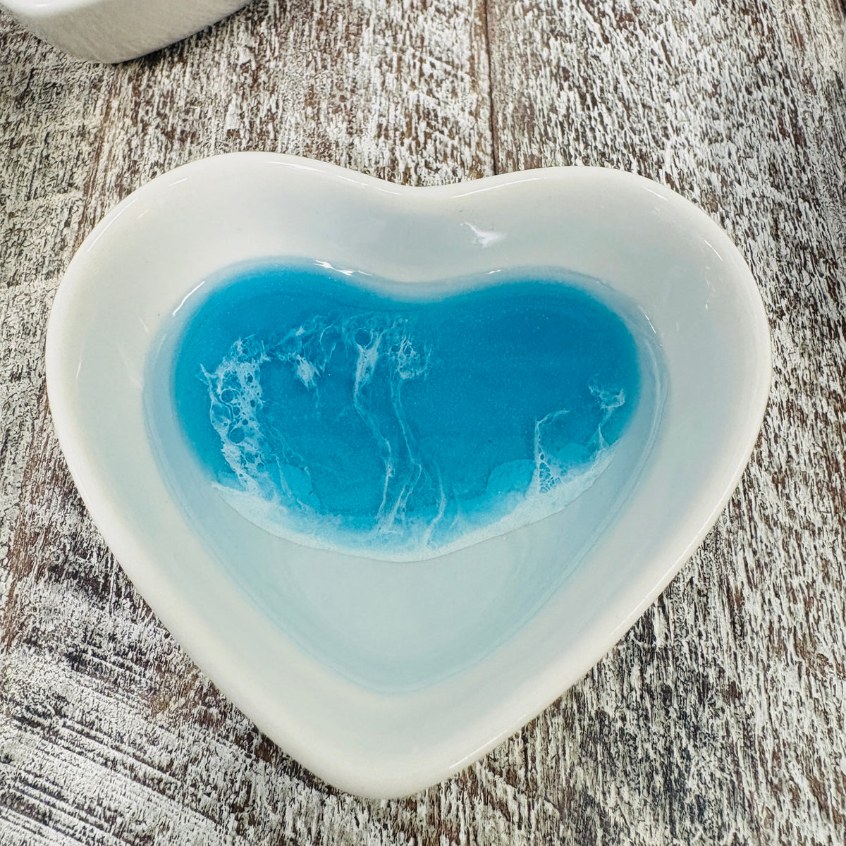 Assorted Resin Poured Heart Ring Dishes
