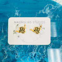 Assorted Skeleton Shaka Hand Stud Polymer Clay Earrings